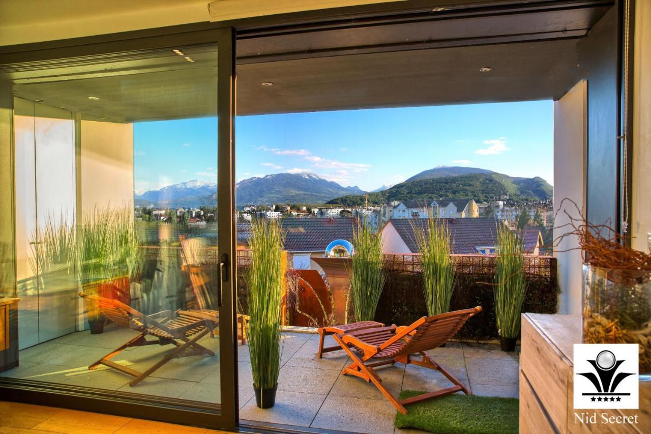 Panoramique 180 Lac Et Montagne Et Nid Secret Spa Romantique Annecy Exterior foto